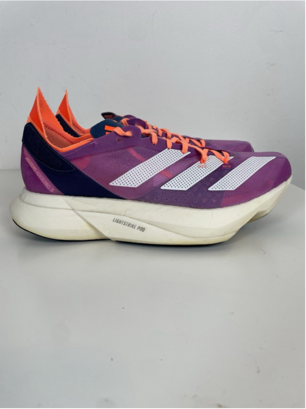 Adidas Adizero adios pro 3 Running Shoes Men’s Size 9 Pulse Lilac